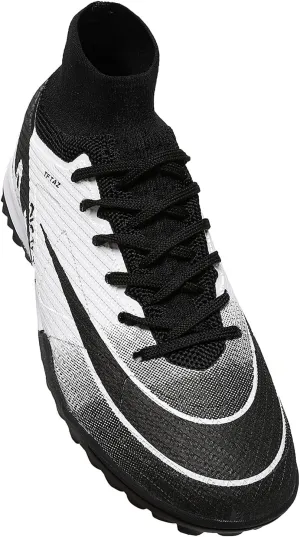 Kids Soccer Shoes Indoor Futsal Turf Big Boys Cleats Youths TF High Top Training Football Boots for Games Athletic