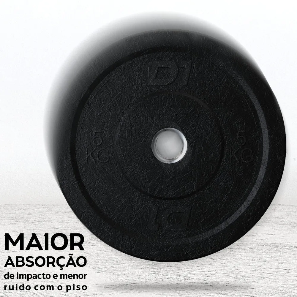 Kit Anilha Bumper Hi Temp All Black 5kg - 10 unidades