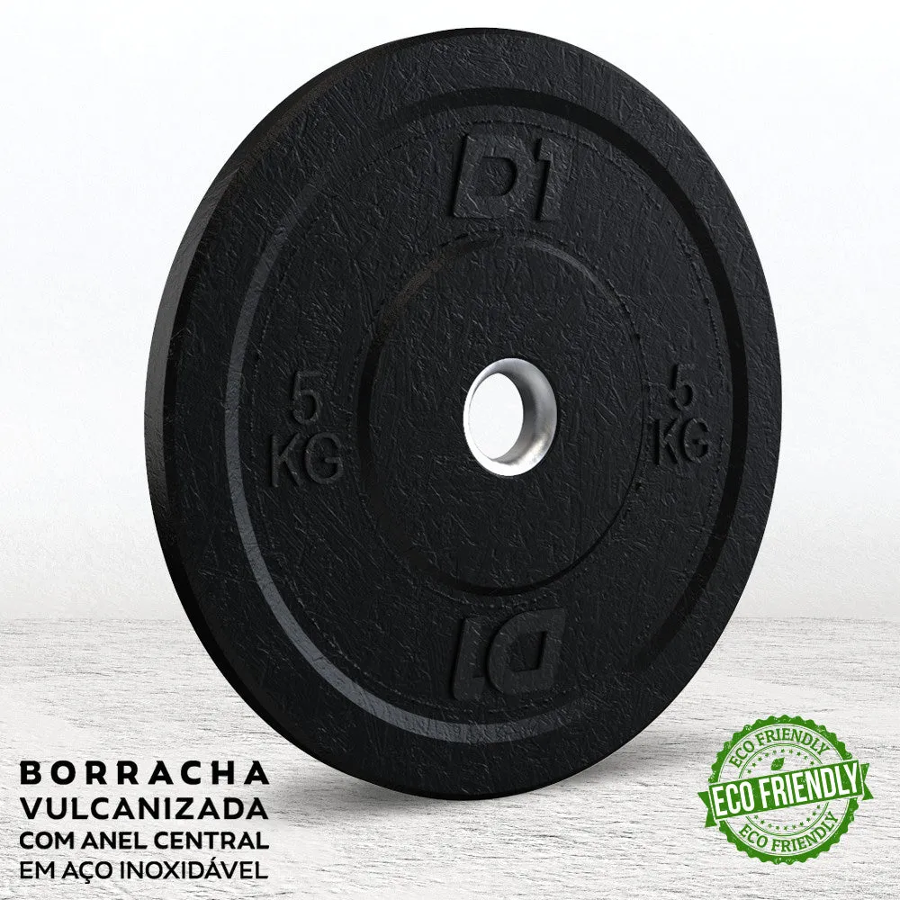 Kit Anilha Bumper Hi Temp All Black 5kg - 10 unidades
