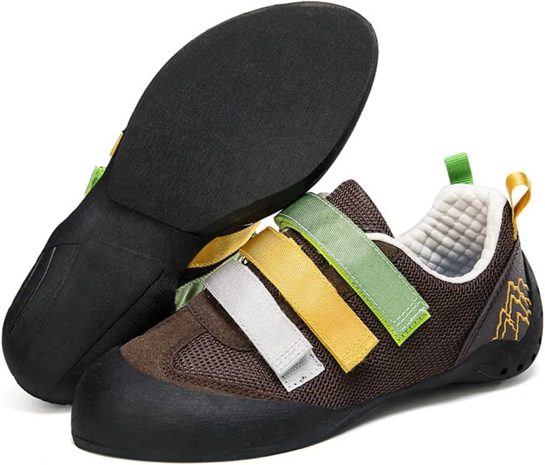 Ladies Rock Climbing Trainers Hook & Loop Non Slip Wall Climbing Training Shoes Casual Comfort Bouldering Sneakers