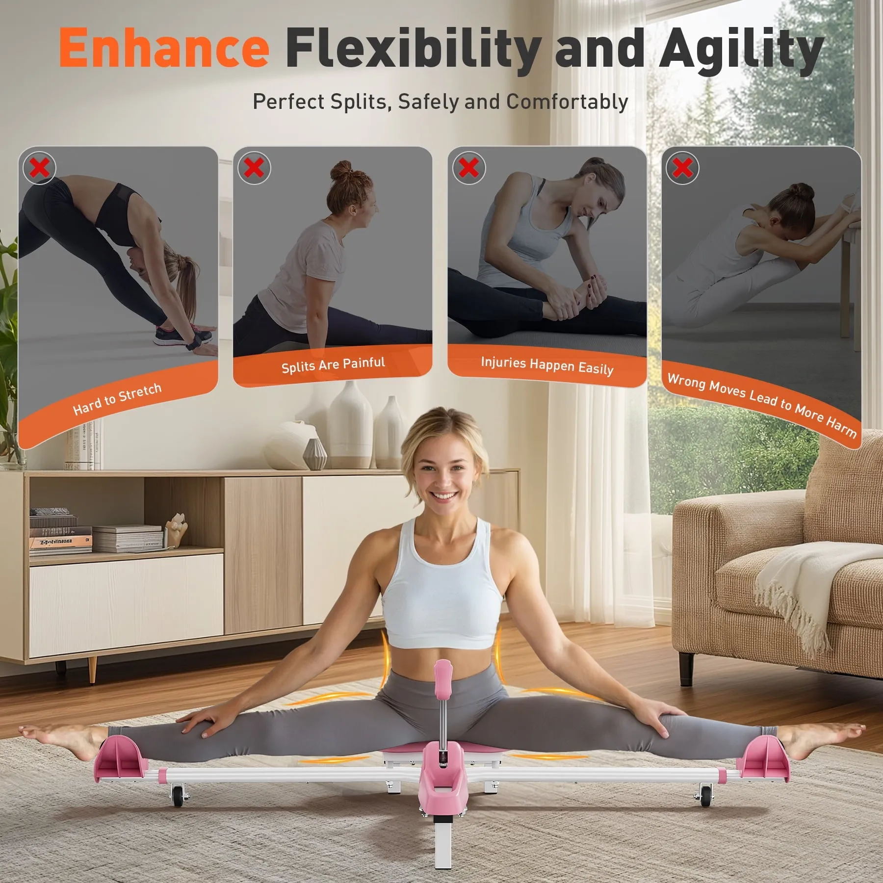 Leg Stretch Machine for Flexibility Training, Perfect for Full Splits, Yoga, Dance, and Stretching Workouts