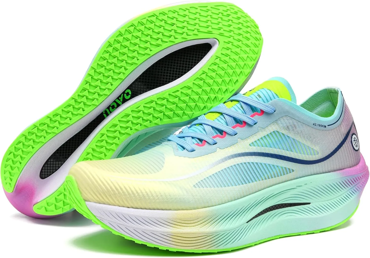 Leisure Exercise Jogging Breathable mesh Full Palm Carbon Plate Running Shoes, Lightweight Cushioning Racing Training Sports Shoes for Men and Women