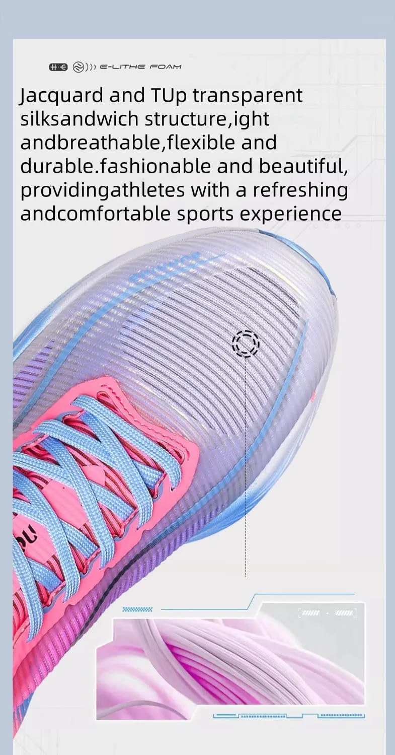 Leisure Exercise Jogging Breathable mesh Full Palm Carbon Plate Running Shoes, Lightweight Cushioning Racing Training Sports Shoes for Men and Women