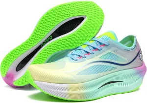 Leisure Exercise Jogging Breathable mesh Full Palm Carbon Plate Running Shoes, Lightweight Cushioning Racing Training Sports Shoes for Men and Women