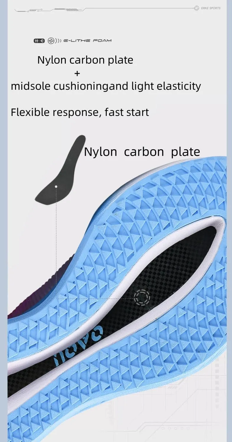 Leisure Exercise Jogging Breathable mesh Full Palm Carbon Plate Running Shoes, Lightweight Cushioning Racing Training Sports Shoes for Men and Women