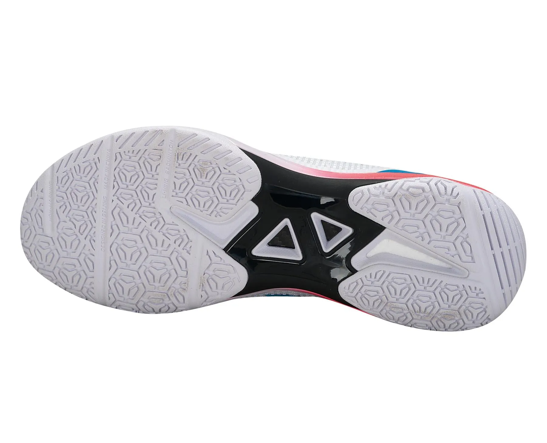 Li-Ning LT01 Thunder Womens Badminton Shoes - White / Fruity Neon