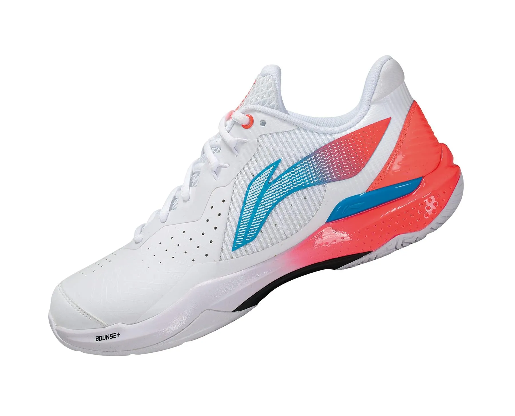 Li-Ning LT01 Thunder Womens Badminton Shoes - White / Fruity Neon