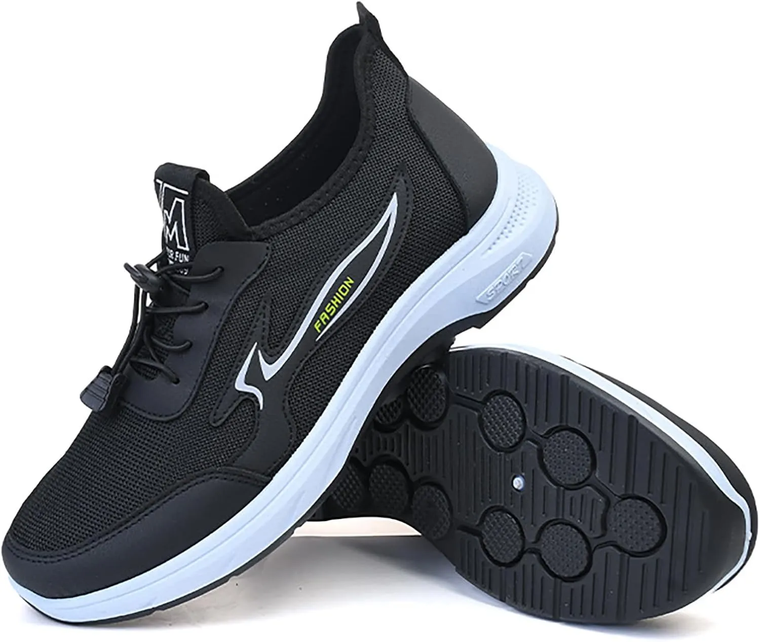Lightweight Breathable Mesh Men's Shoes, Fashionable Sneakers for Spring/Summer Casual Wear, Ideal for Work and Weekend Outings Casual Socks Shoes Mens with Adjustable Lace