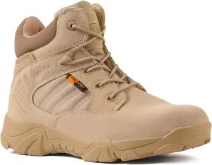 lilaBelle]Men's Tactical Combat Boots Military Grade - Lightweight Slip-Proof Training Shoes for Desert Exploration, Outdoor Adventures & Daily Wear