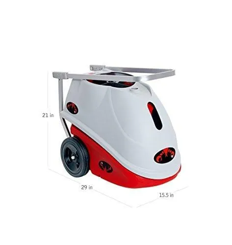 Lobster Sports – Elite Liberty Tennis Ball Machine – Smaller Battery Operated – Lightweight – Full-Featured Tennis Ball Hopper – Random Oscillation – Battery Charger Included – Optional Accessories