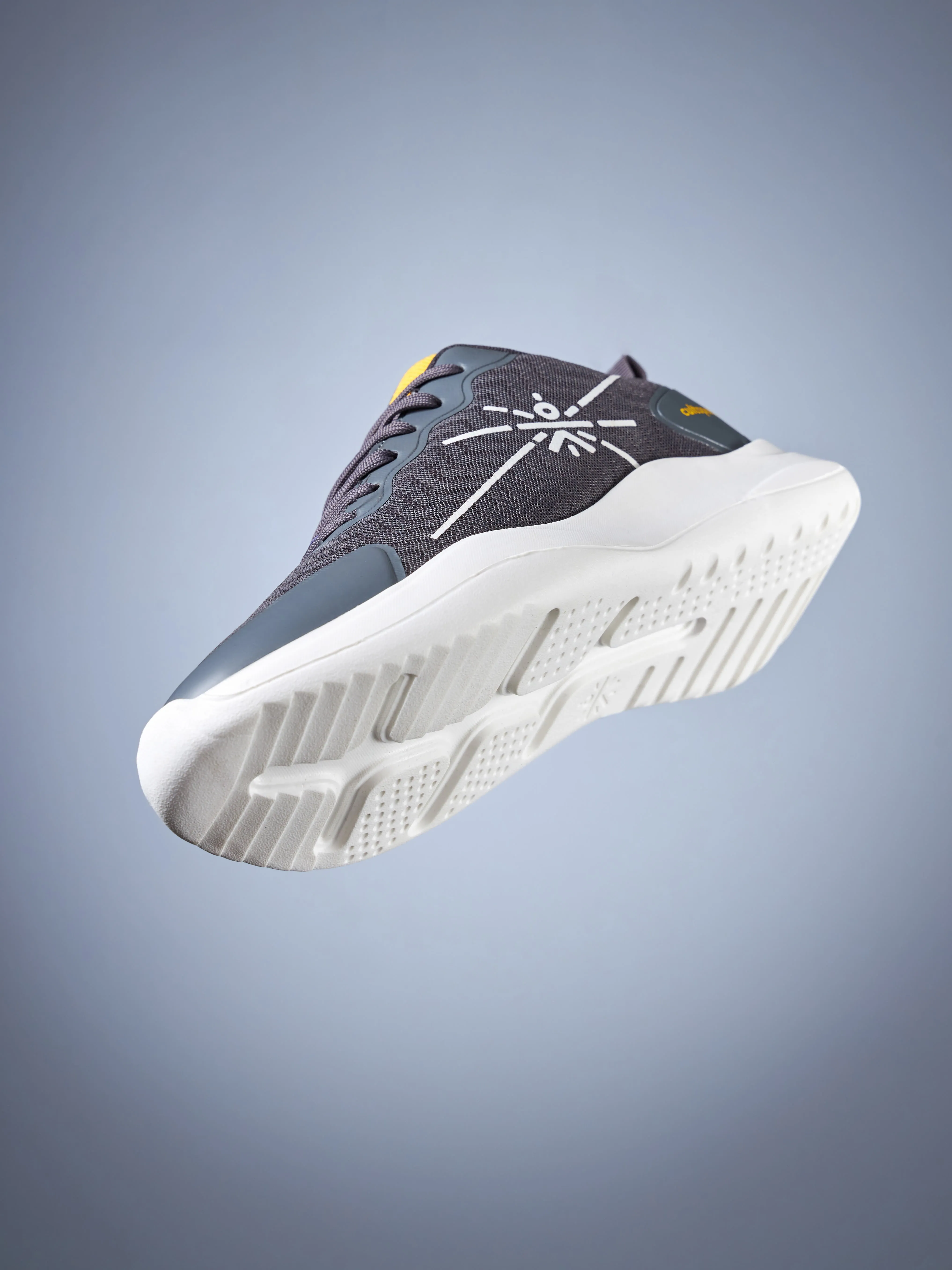 Lope Men Running Shoes - Grey/Yellow
