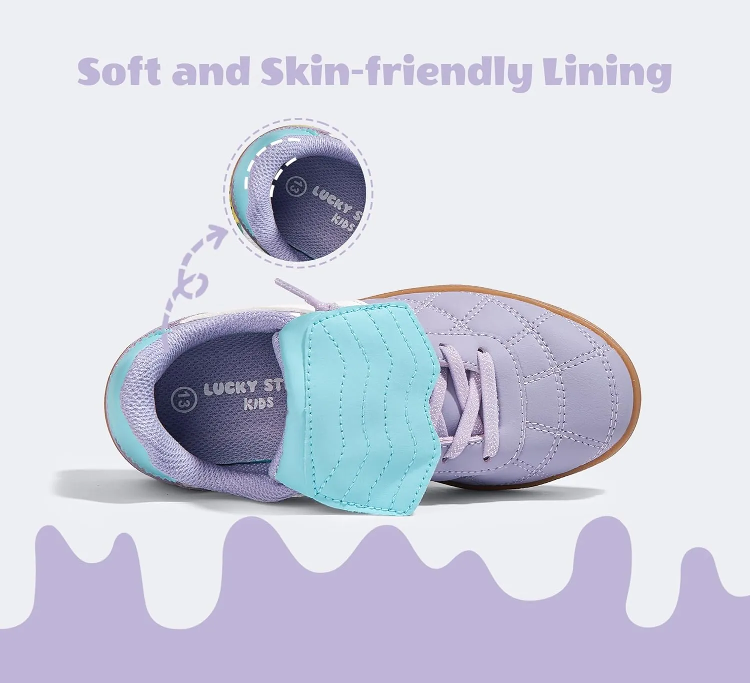 LUCKY STEP Unisex-Child Casual Sneakers Fashion Lightweight Walking Shoes Classic Retro Athletic Sneaker for Little Kids
