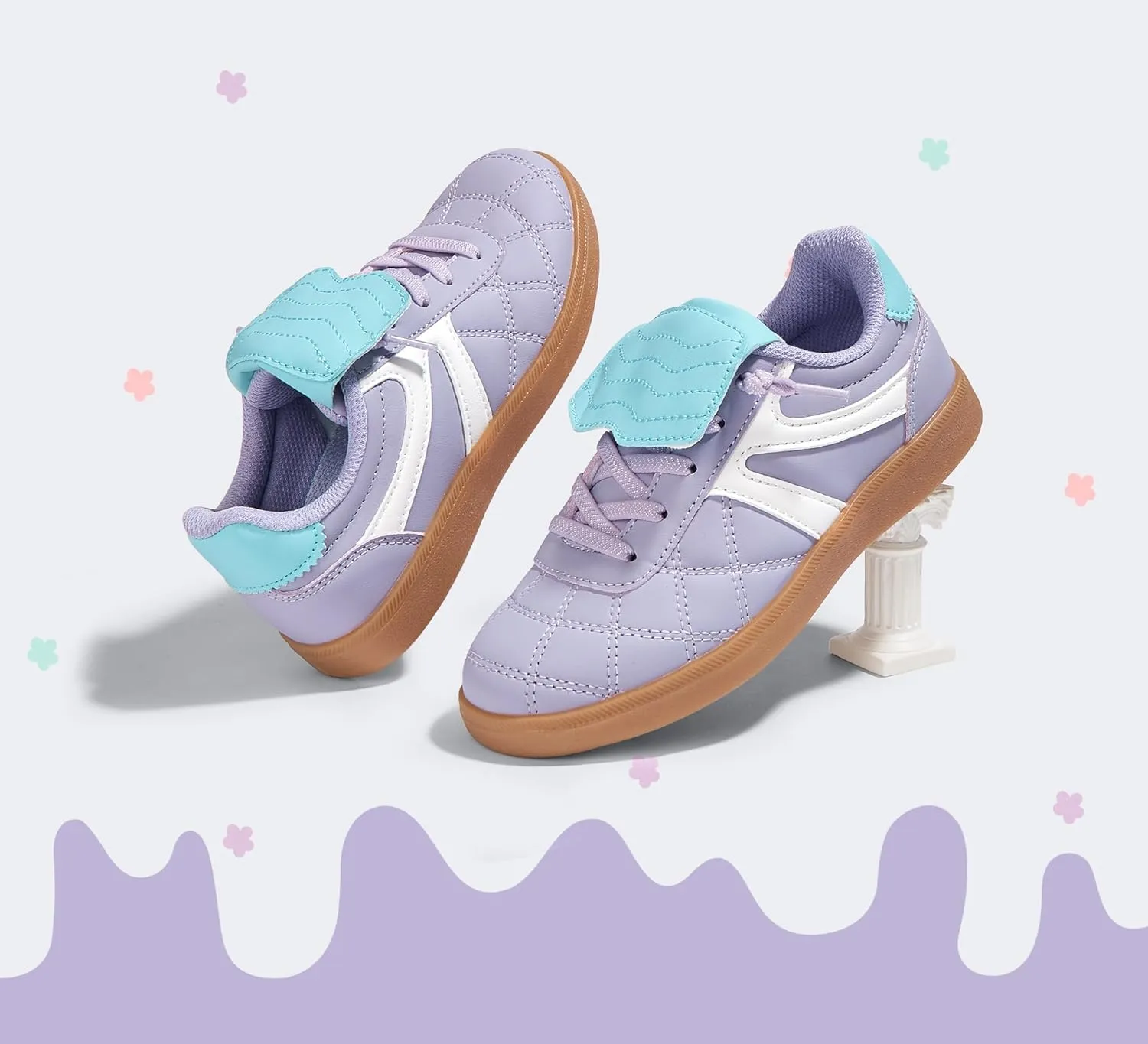 LUCKY STEP Unisex-Child Casual Sneakers Fashion Lightweight Walking Shoes Classic Retro Athletic Sneaker for Little Kids