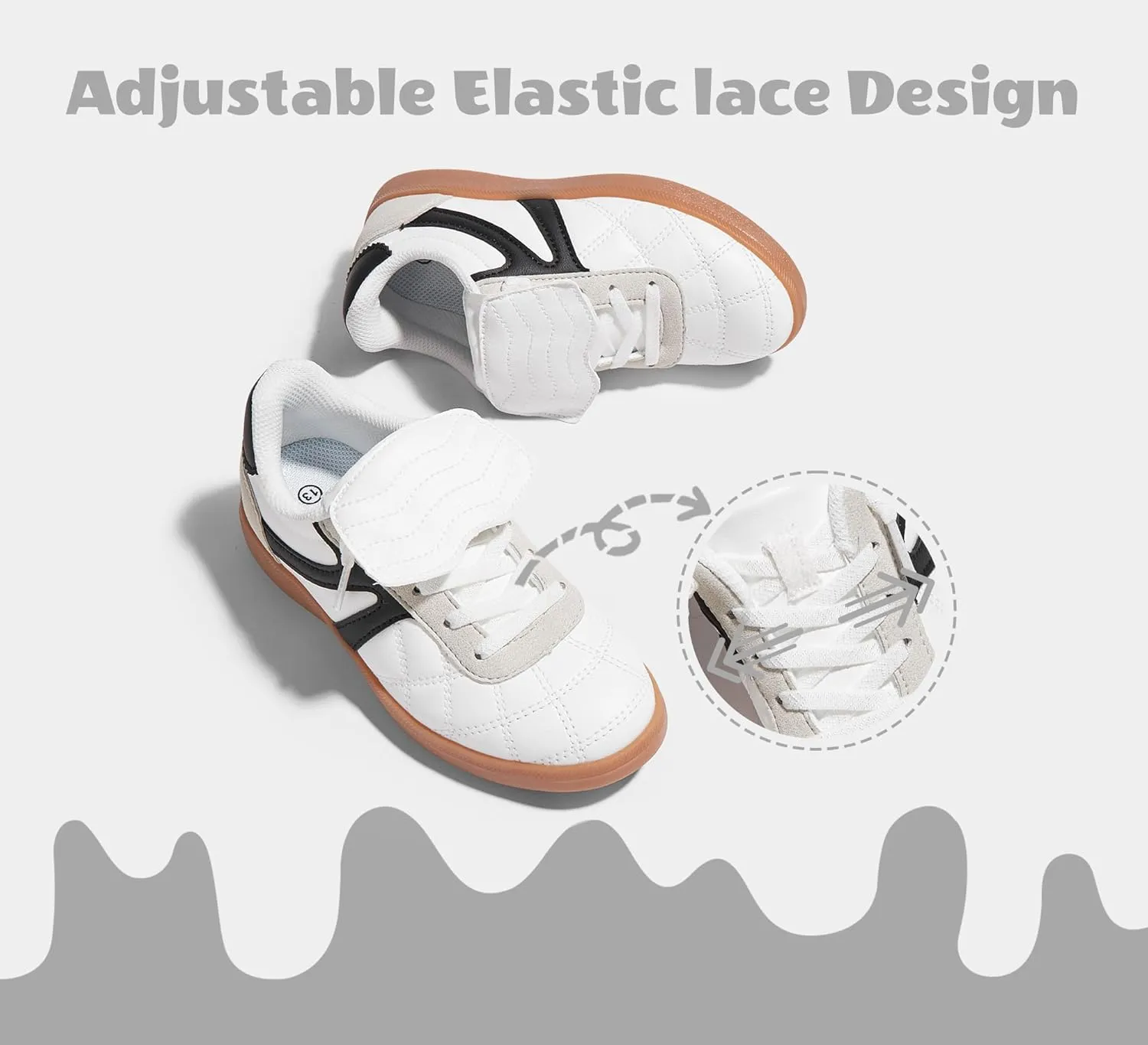 LUCKY STEP Unisex-Child Casual Sneakers Fashion Lightweight Walking Shoes Classic Retro Athletic Sneaker for Little Kids