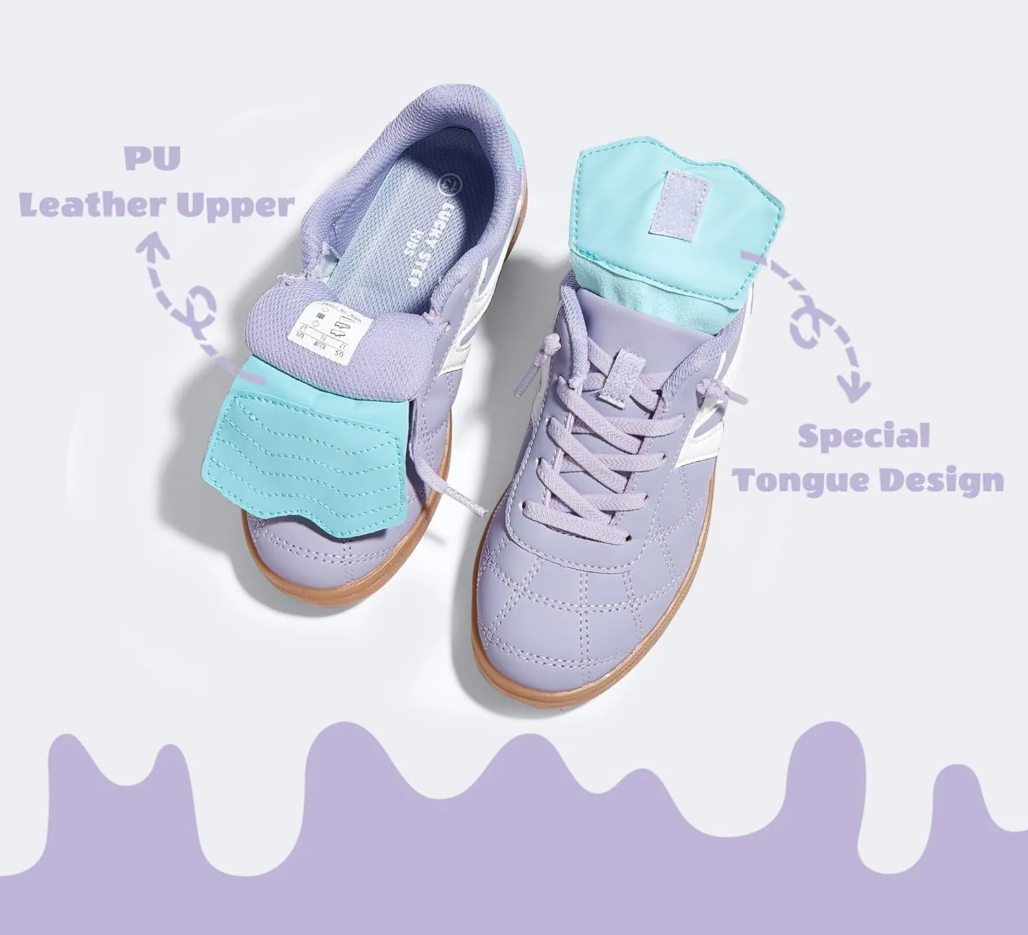 LUCKY STEP Unisex-Child Casual Sneakers Fashion Lightweight Walking Shoes Classic Retro Athletic Sneaker for Little Kids