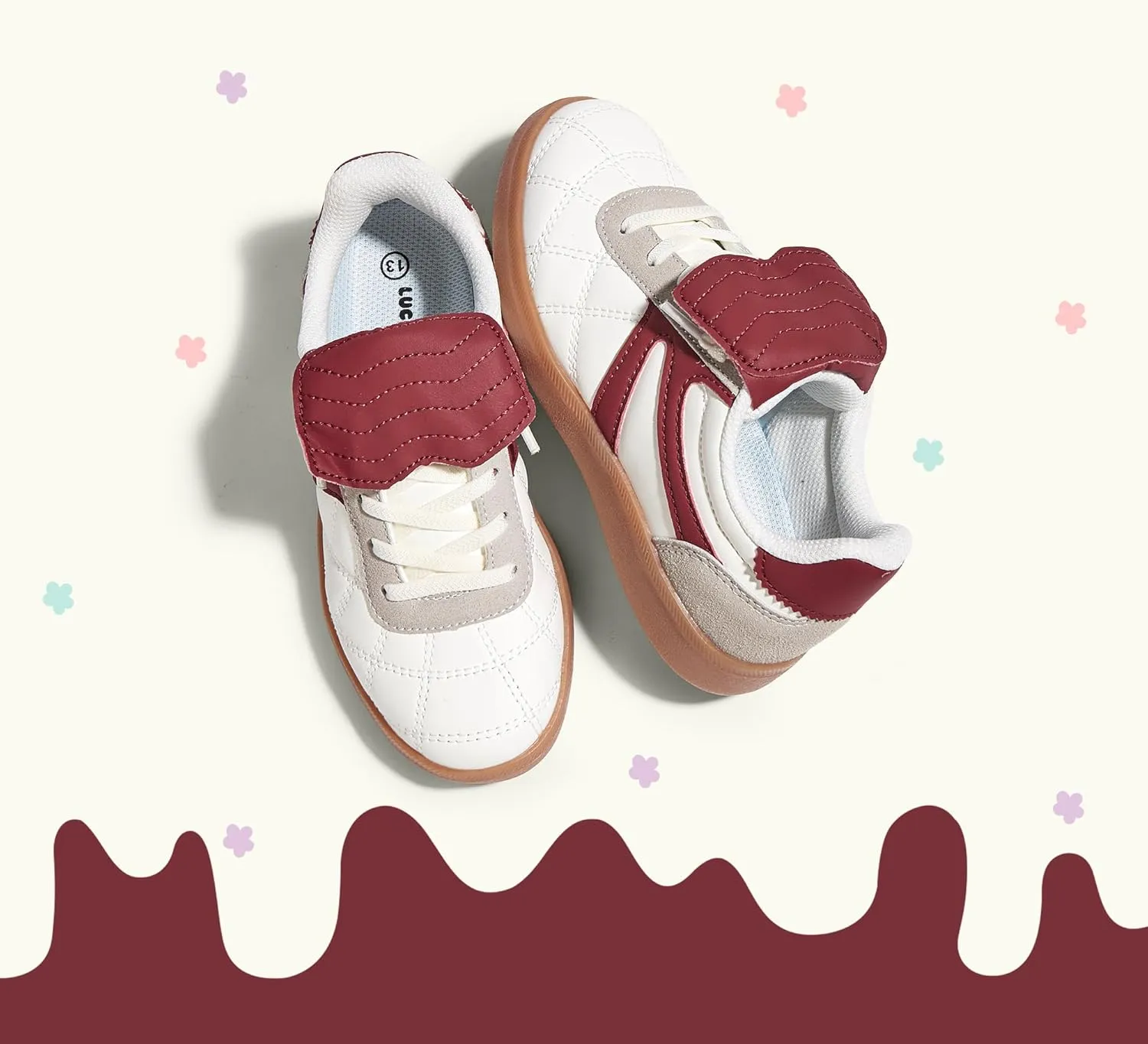 LUCKY STEP Unisex-Child Casual Sneakers Fashion Lightweight Walking Shoes Classic Retro Athletic Sneaker for Little Kids