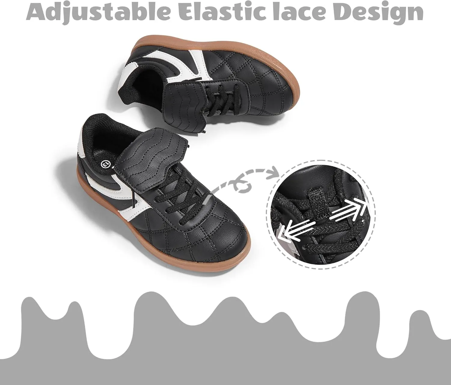 LUCKY STEP Unisex-Child Casual Sneakers Fashion Lightweight Walking Shoes Classic Retro Athletic Sneaker for Little Kids