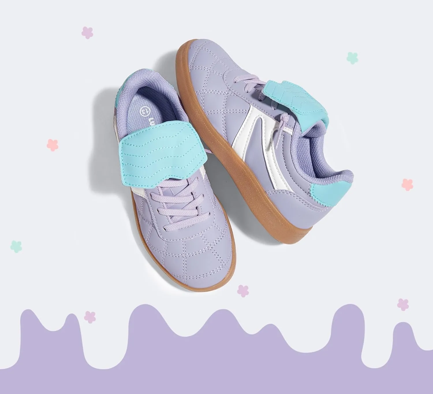 LUCKY STEP Unisex-Child Casual Sneakers Fashion Lightweight Walking Shoes Classic Retro Athletic Sneaker for Little Kids
