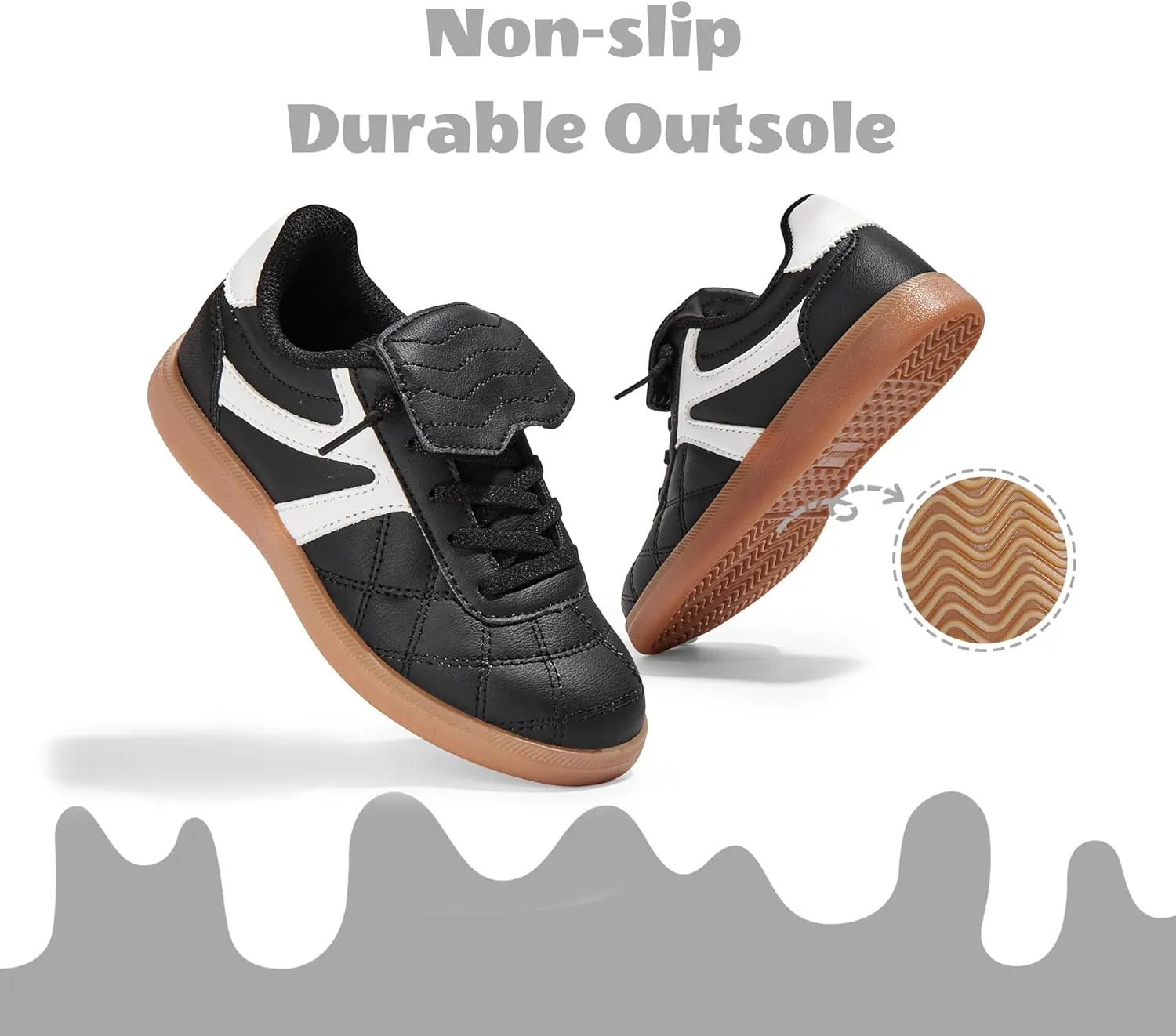 LUCKY STEP Unisex-Child Casual Sneakers Fashion Lightweight Walking Shoes Classic Retro Athletic Sneaker for Little Kids