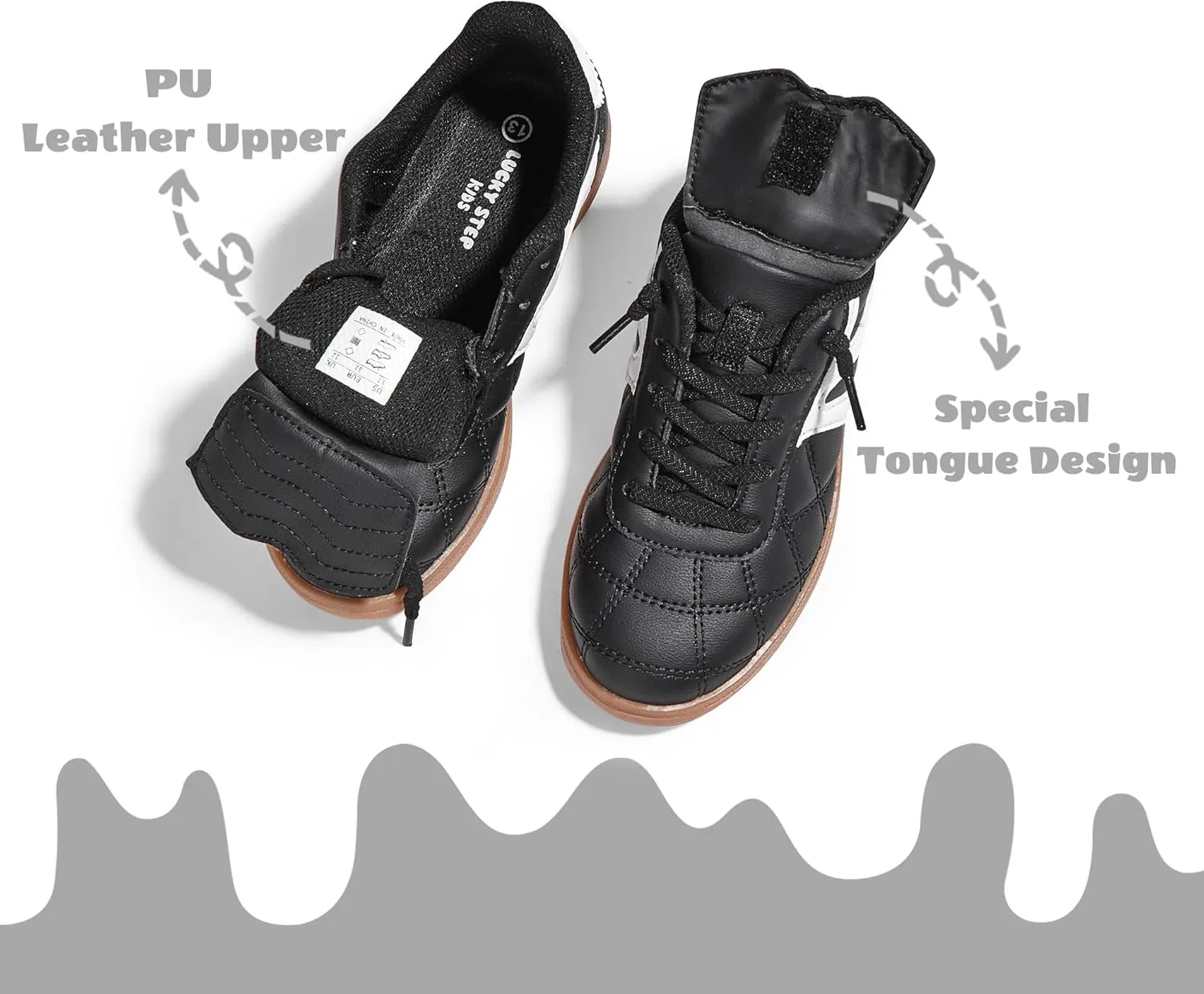 LUCKY STEP Unisex-Child Casual Sneakers Fashion Lightweight Walking Shoes Classic Retro Athletic Sneaker for Little Kids