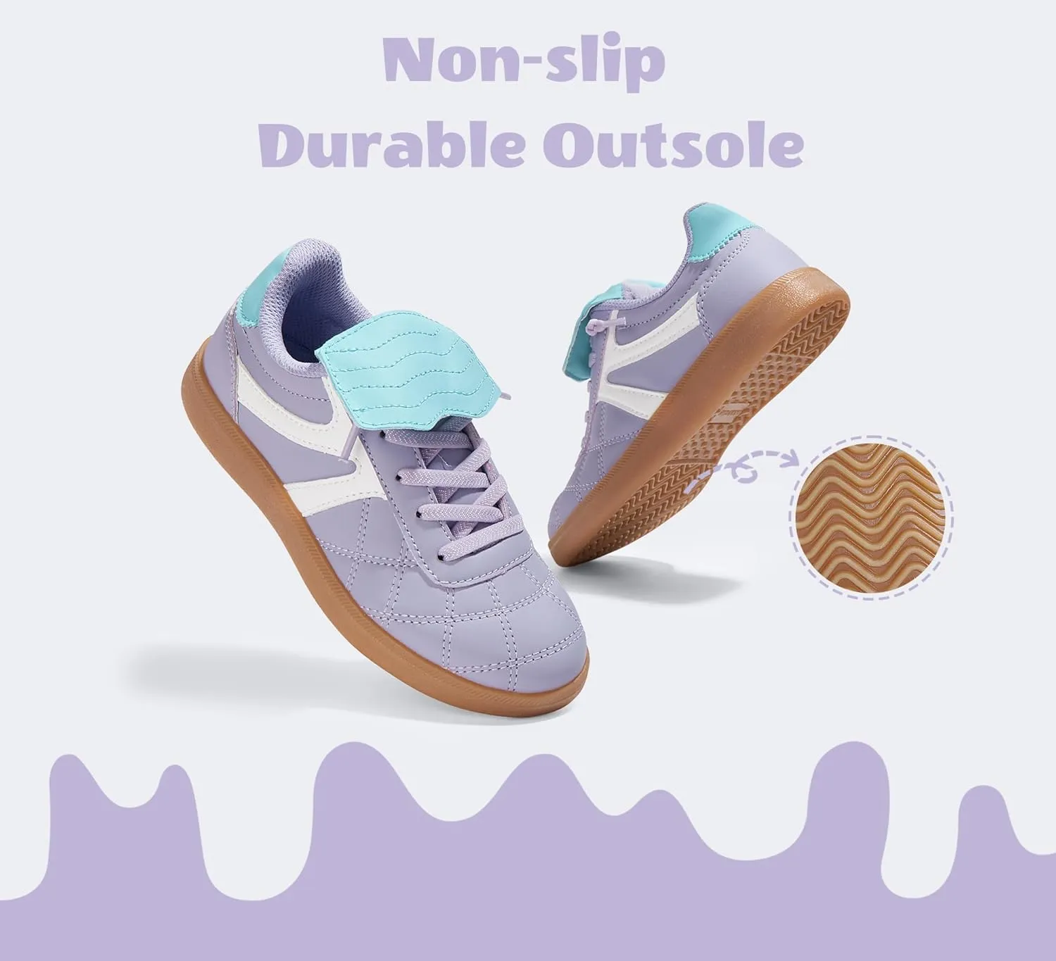 LUCKY STEP Unisex-Child Casual Sneakers Fashion Lightweight Walking Shoes Classic Retro Athletic Sneaker for Little Kids