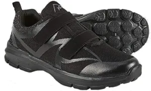 M-Air Athletic Mesh Hook-and-Loop Pacer Sneakers for Women | All Purpose Workout, Gym, Work, Streetwear, Casual Shoes (Black Pacer, 8 Wide)