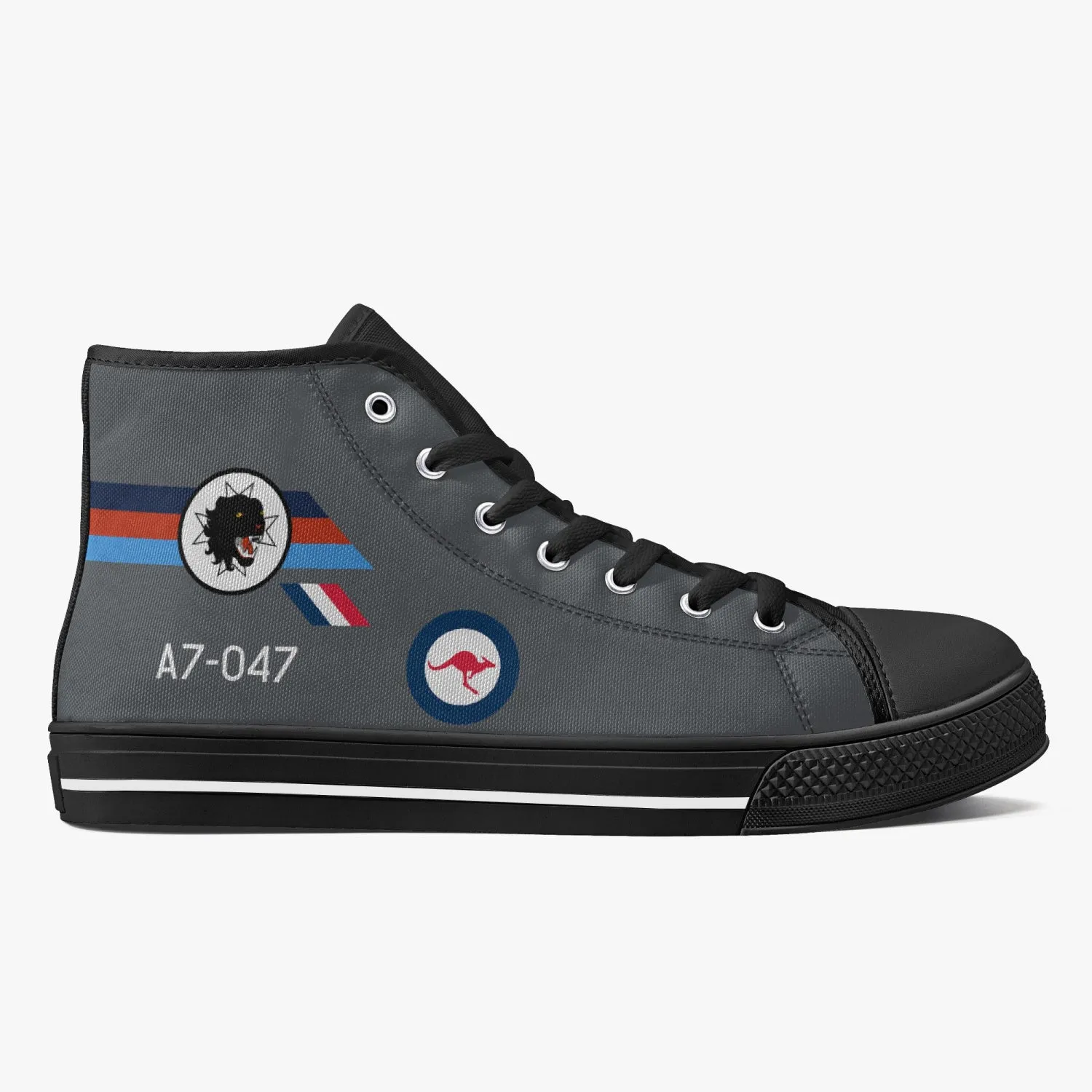 Macchi "A7-047" High Top Canvas Shoes (Grey)