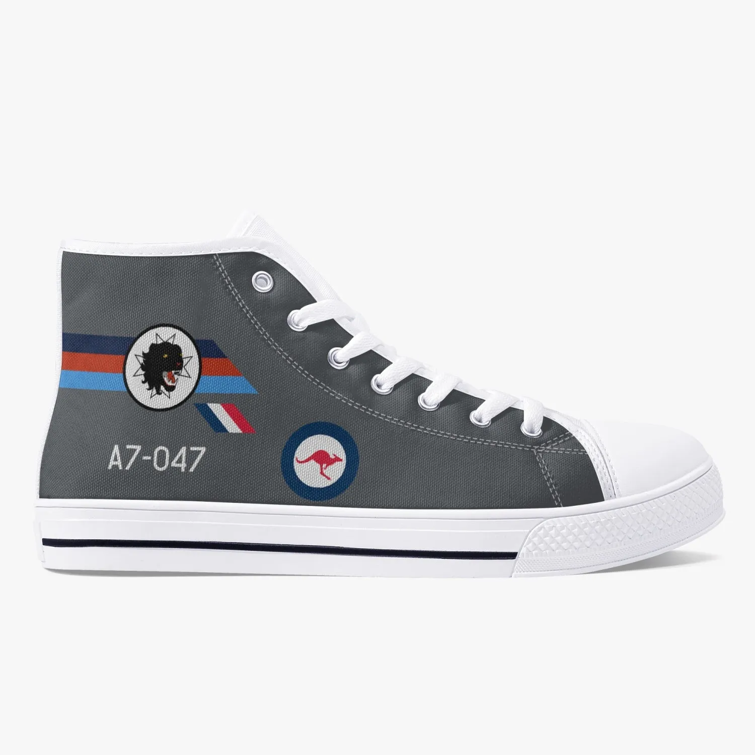 Macchi "A7-047" High Top Canvas Shoes (Grey)