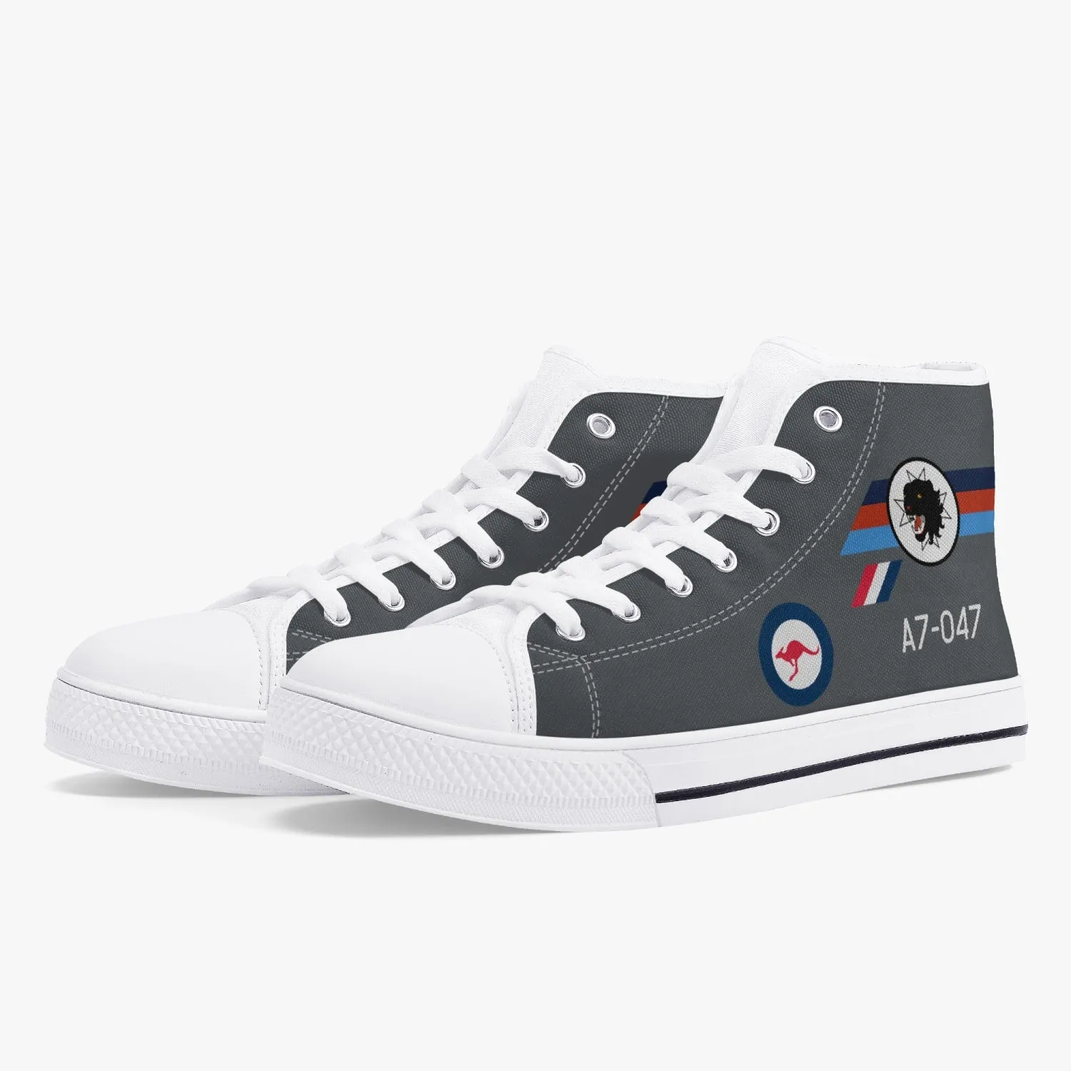 Macchi "A7-047" High Top Canvas Shoes (Grey)