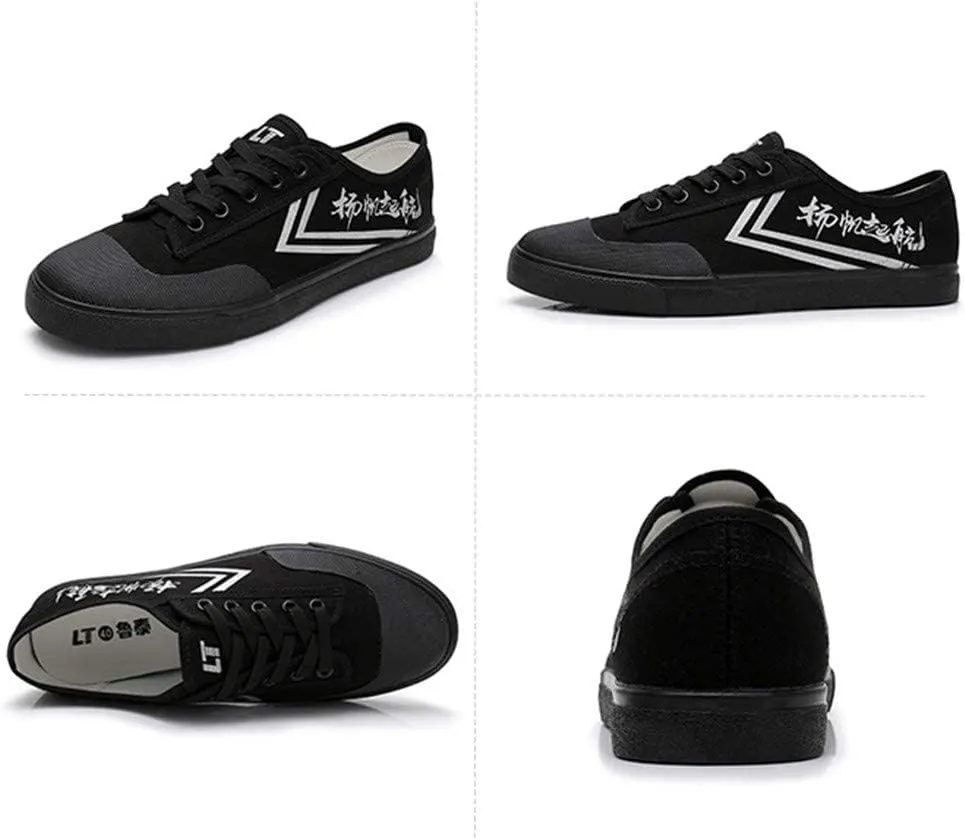 Martial Arts Sneakers, Breathable Canvas Taekwondo Shoes Rubber Sole Kung Fu Taichi Lightweight Training Shoes Unisex