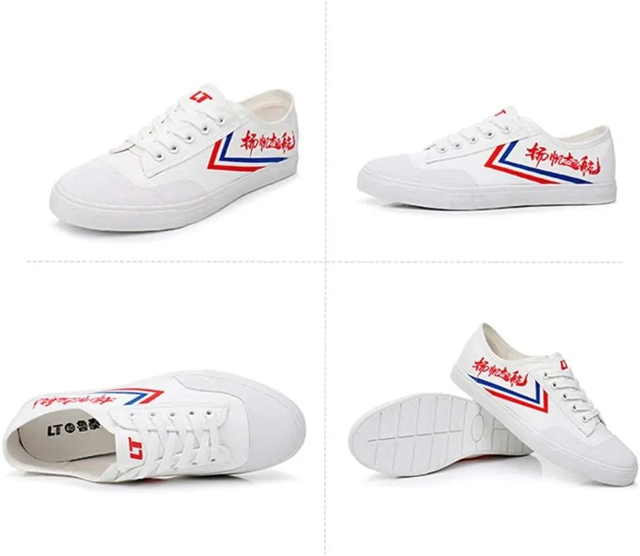 Martial Arts Sneakers, Breathable Canvas Taekwondo Shoes Rubber Sole Kung Fu Taichi Lightweight Training Shoes Unisex