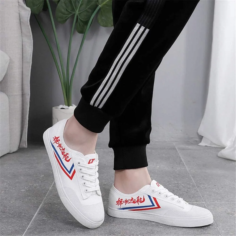 Martial Arts Sneakers, Breathable Canvas Taekwondo Shoes Rubber Sole Kung Fu Taichi Lightweight Training Shoes Unisex
