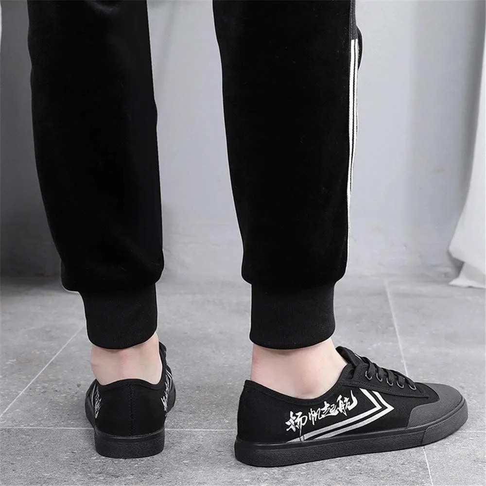 Martial Arts Sneakers, Breathable Canvas Taekwondo Shoes Rubber Sole Kung Fu Taichi Lightweight Training Shoes Unisex