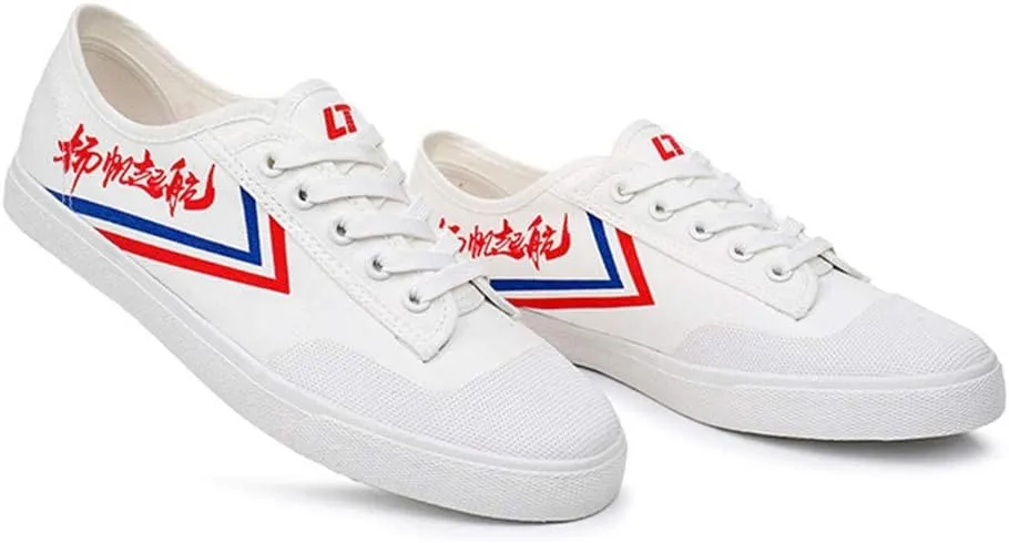 Martial Arts Sneakers, Breathable Canvas Taekwondo Shoes Rubber Sole Kung Fu Taichi Lightweight Training Shoes Unisex