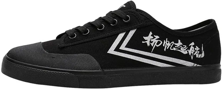 Martial Arts Sneakers, Breathable Canvas Taekwondo Shoes Rubber Sole Kung Fu Taichi Lightweight Training Shoes Unisex