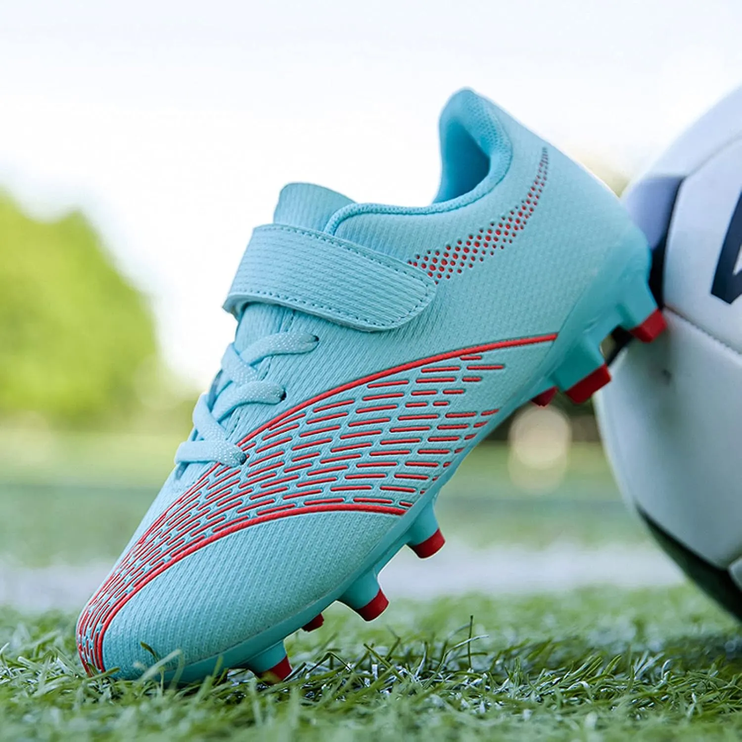 Meidiastra Boys Girls Soccer Shoes FG/TF Teenager Soccer Athletic Training Shoes Indoor Outdoor Cleats Spikes Soccer Football Shoes