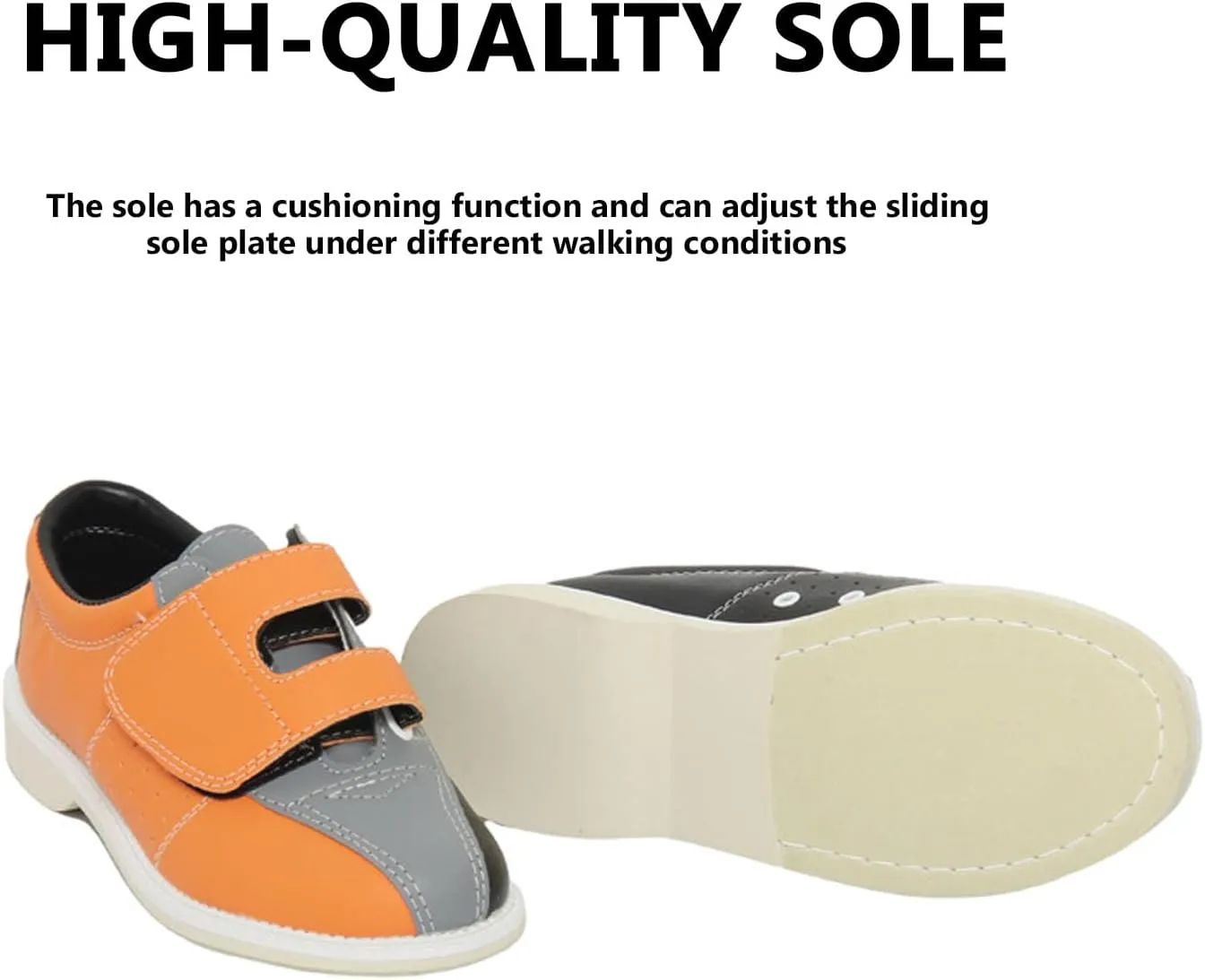 Men Women Bowling Shoes with Sliding Sole Bowling Training Shoes Lightweight Breathab for Beginner