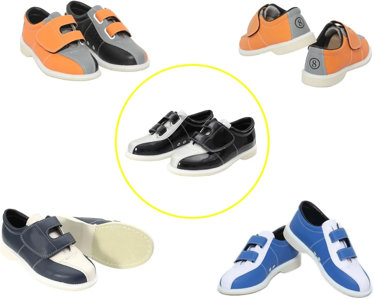 Men Women Bowling Shoes with Sliding Sole Bowling Training Shoes Lightweight Breathab for Beginner