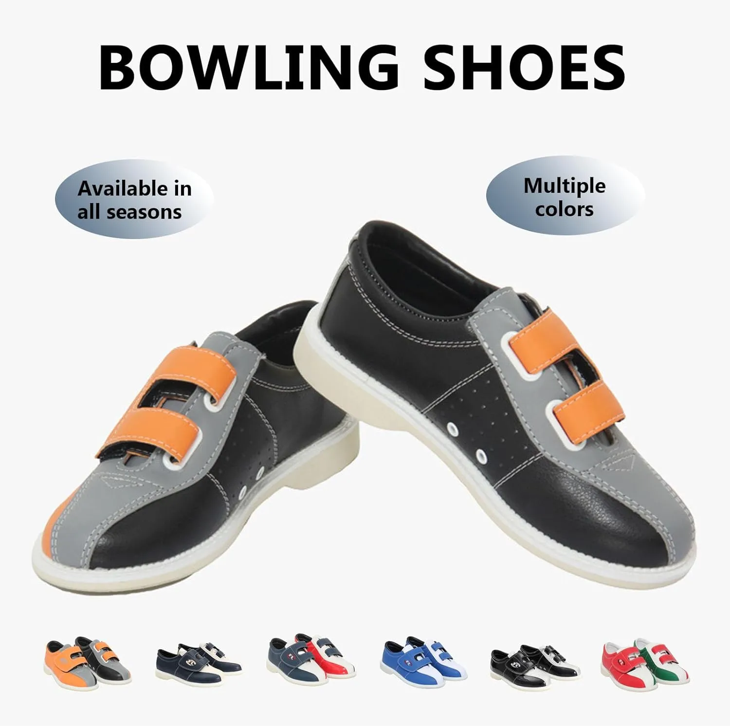 Men Women Bowling Shoes with Sliding Sole Bowling Training Shoes Lightweight Breathab for Beginner