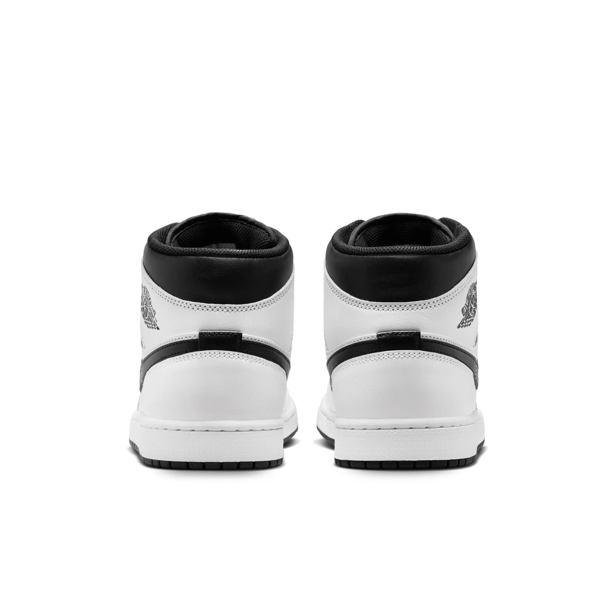 MENS AIR JORDAN 1 MID (WHITE/BLACK)
