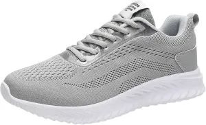 Mens Arch Support Running Shoes Long Walking Fashion Sneakers Lace Up Casual Comfortable Soft Sole Work Tennis Sport Athletic Trainers Shoes with Breathable Mesh Black Footwear