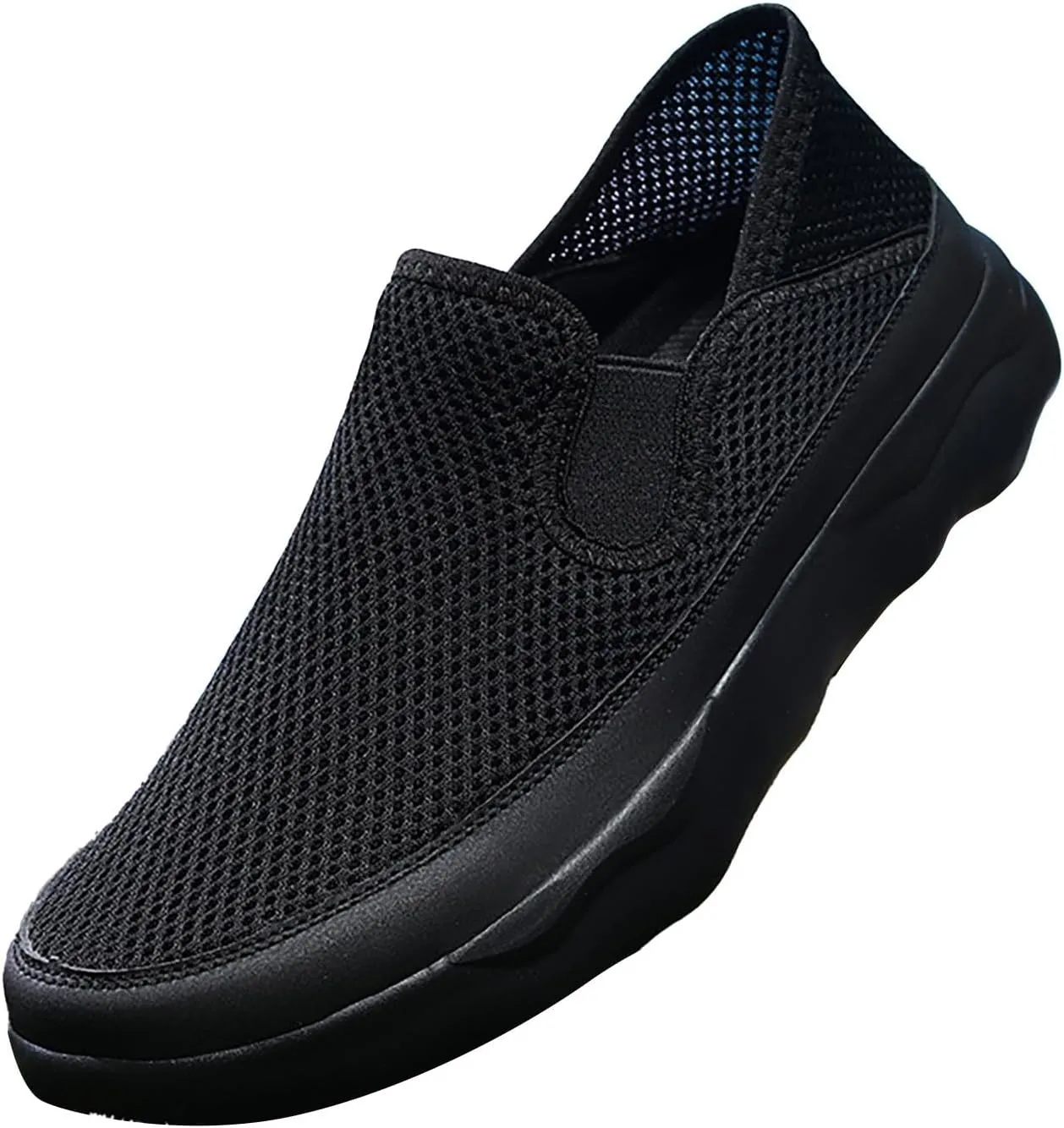 Mens Athletic Slip on Walking Sneakers: Breathable Mesh Lightweight Design with Non Slip Thick Sole for All-Day Comfort in Running, Gym & Travel Long Standing for Men