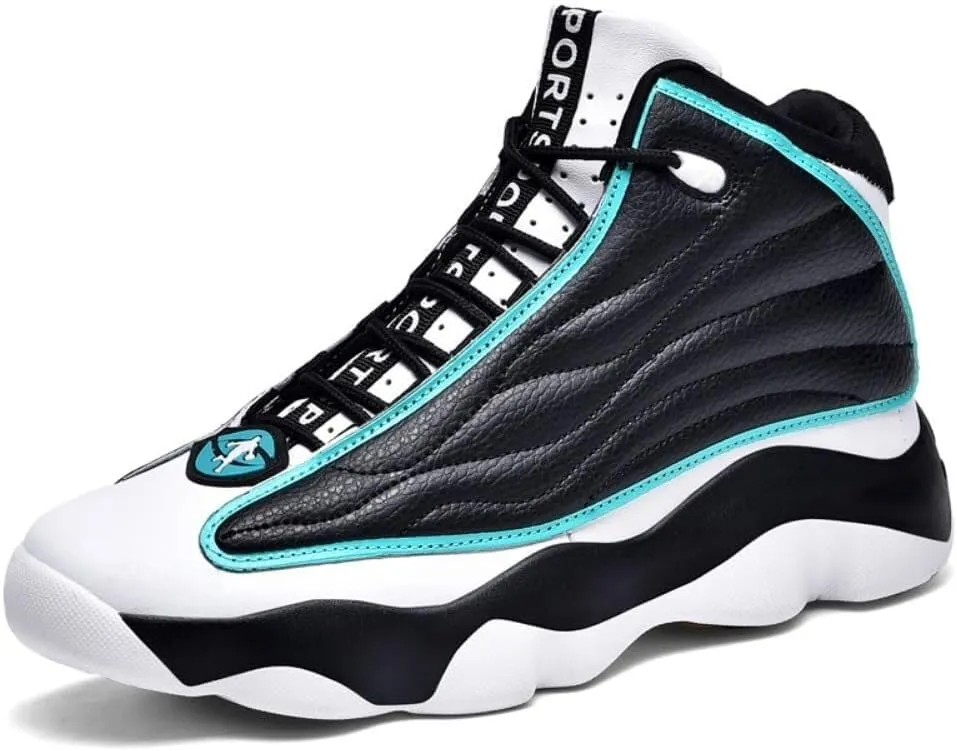 Men's Basketball Shoes High Top Shock-Absorbing Non Slip Fashionable Thick Soled Casual Sports Boots