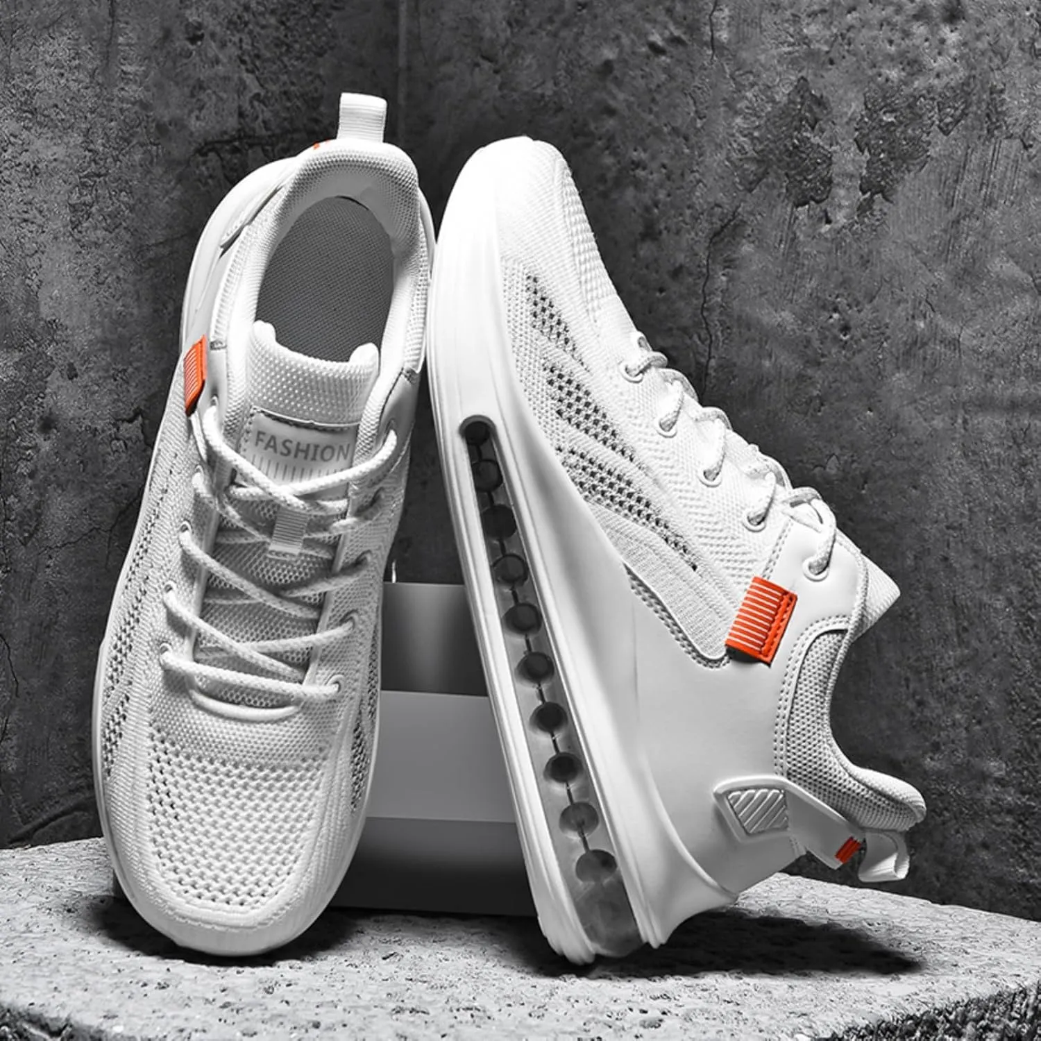 Men's Breathable Mesh Air Cushion Road Running Shoes Non-Slip Training Athletic Sports Outdoor Jogging Tennis Sneakers