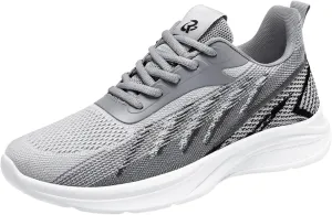 Mens Casual Lace-Up Sneakers Ultra Lightweight Breathable Mesh & Memory Foam Insole - Non Slip Comfort for City Walking & Travel Fahionable Shoes for Men
