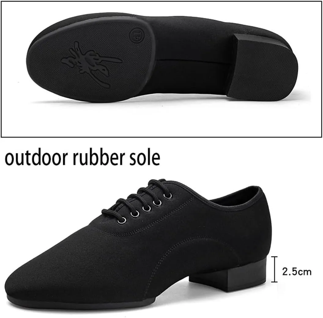 Men's Dancing Shoes, 1.96 Heel Dancing Shoe Practice Performance Shoes Breathable Comfy Jazz Trainers for Men