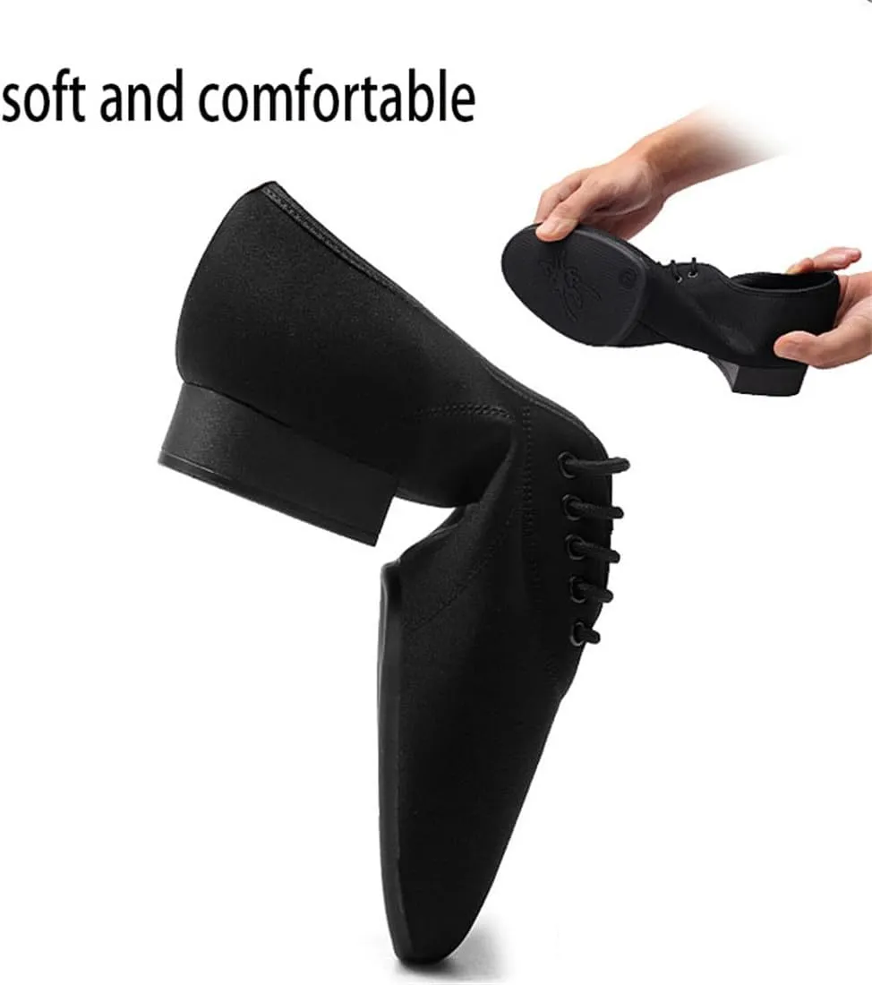 Men's Dancing Shoes, 1.96 Heel Dancing Shoe Practice Performance Shoes Breathable Comfy Jazz Trainers for Men