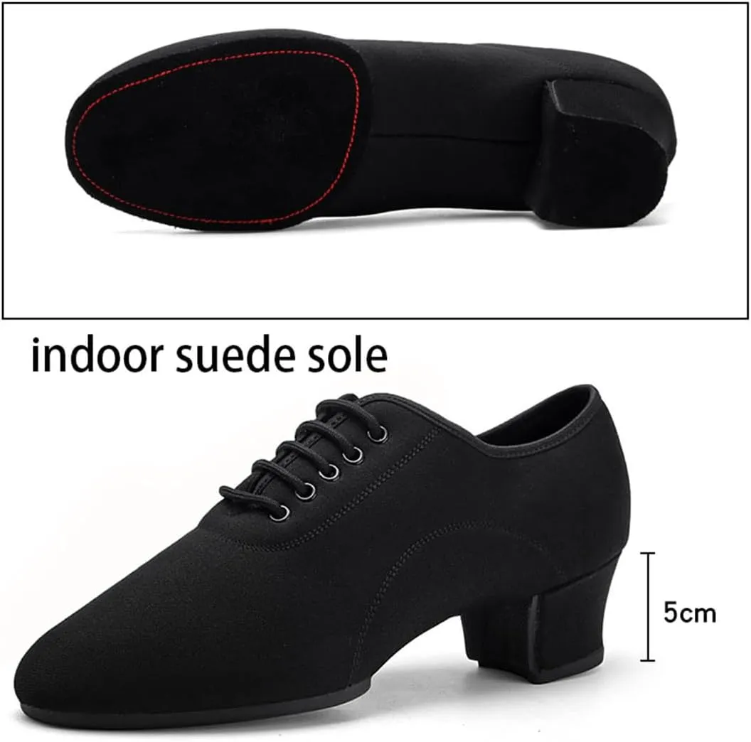 Men's Dancing Shoes, 1.96 Heel Dancing Shoe Practice Performance Shoes Breathable Comfy Jazz Trainers for Men