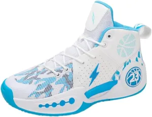 Men's Fashion Basketball Shoes  Lightweight, Breathable Lace-Up Sneakers with Non-Slip Sole for Indoor/Outdoor Play & Casual Wear