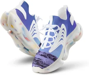 Men's Fashion Breathable 3D Tattoo Printing Trail Running Sneakers, Walking Excursion Shoes, Sports Work Trainers, Footwear Athletic Trekking